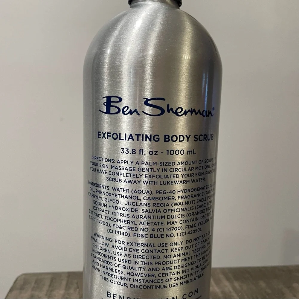 Ben Sherman Large 33.8 oz Exfoliating Body Scrub,  Sage + Citrus
